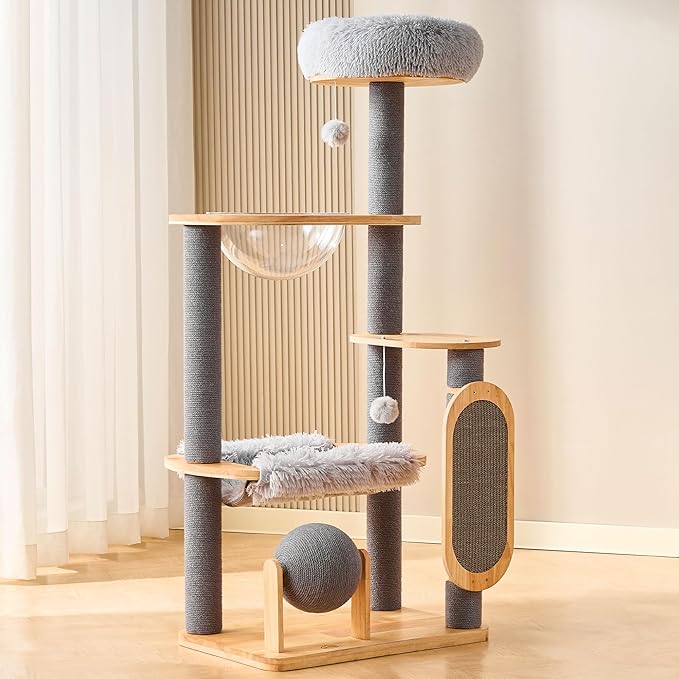 HITTITE Solid Wood Cat Tree Tower - Image 2