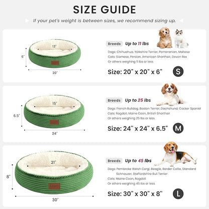 Love's cabin Round Donut Cat and Dog Cushion Bed, 20in Pet Bed - Image 3