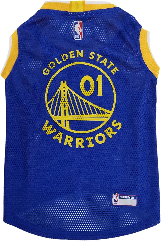 Pets First NBA GOLDEN STATE WARRIORS DOG Jersey, Small by PETSFIRST