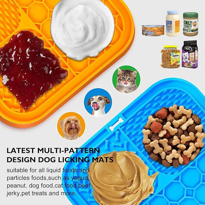 2 PCS Lick Mat for Dogs, Slow Feeder Licking Mat, Anxiety Relief Lick Pad - Image 3