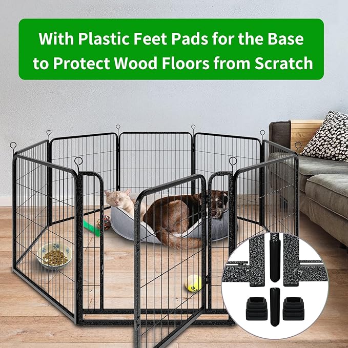 Kfvigoho Dog Playpen Outdoor Extra Wide 8 Piece Panels Heavy Duty Dog Fence 32" - Image 2
