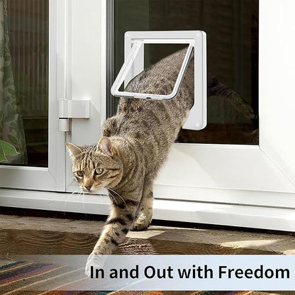 Cat Door for Interior Exterior Door, 4-Way Locking Flap for Cats & Dogs - Image 5