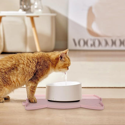 Coomazy Cat Food & Water Mat, Thicker Non-Slip Silicone Mat - Image 7