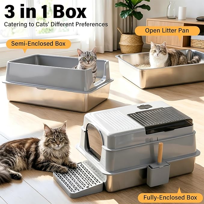 XXXL Stainless Steel Litter Box - Image 2