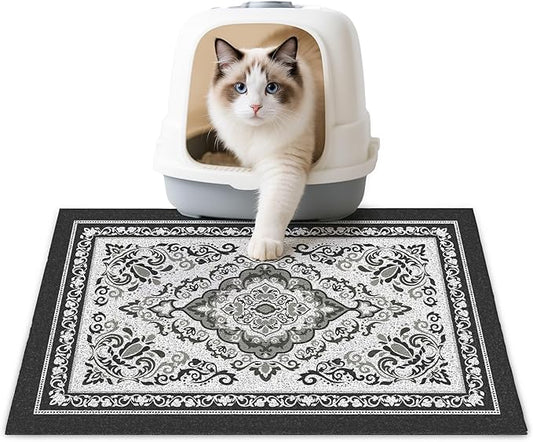 Unicorn Catcher Cat Litter Mat 24" x 15" Non-Slip Litter Box Mat Washable by UnicornCatcher