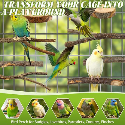 8 PCS Bird Perch Set for Cage - Image 7