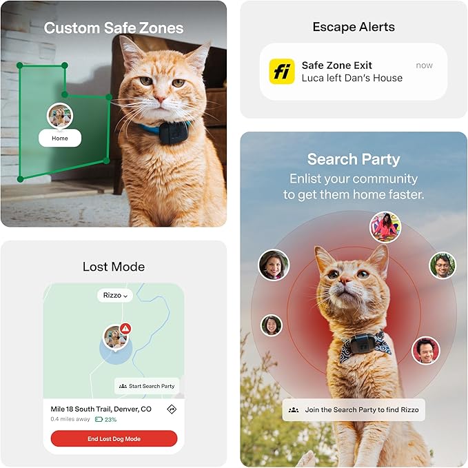 Fi Mini GPS Tracker for Cats — Lightweight Collar Attachment, Virtual Fences - Image 4