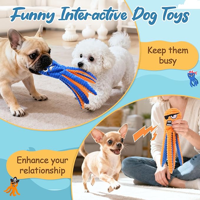 Zeaxuie Interactive Dog Toys for Chewers, 2 Pack No Stuffing Dog Toys for - Image 4