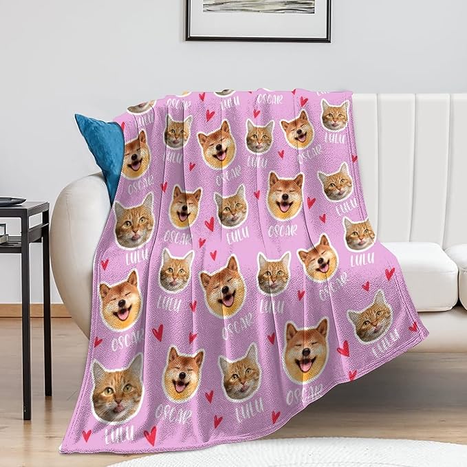 Personalized Pet Faces & Names Blanket - Image 5