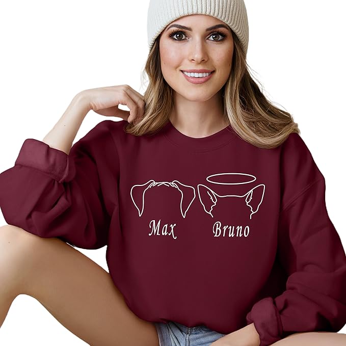 Custom Dog Mom Shirt Personalized Dog Ears Sweatshirt - Image 2