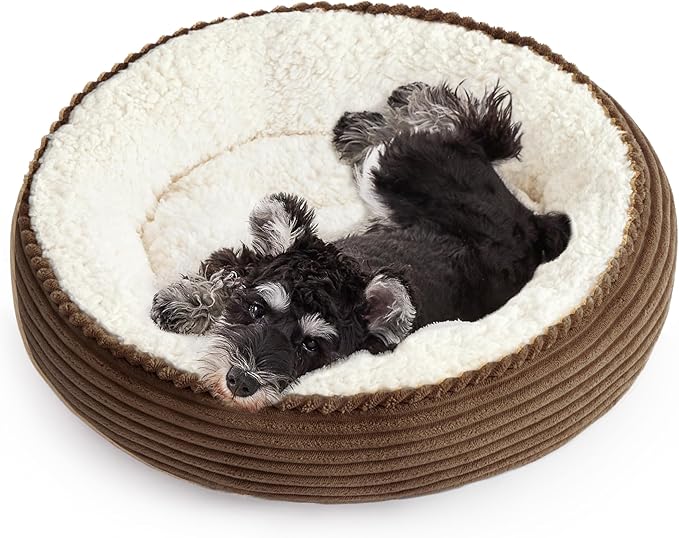Love's cabin Round Donut Cat and Dog Cushion Bed, 24in Pet Bed by Lovescabin
