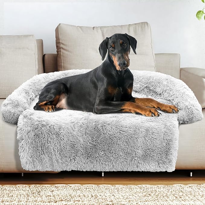 GGIB Calming Dog Bed Fluffy Plush Dog Mat by GGIB