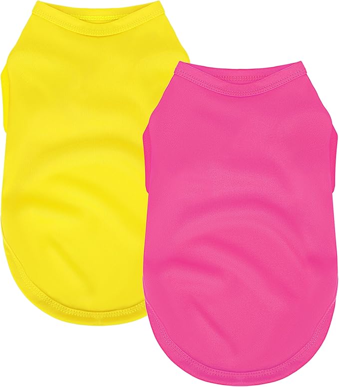 2 Pack Solid Color Dog Shirts by Unknown