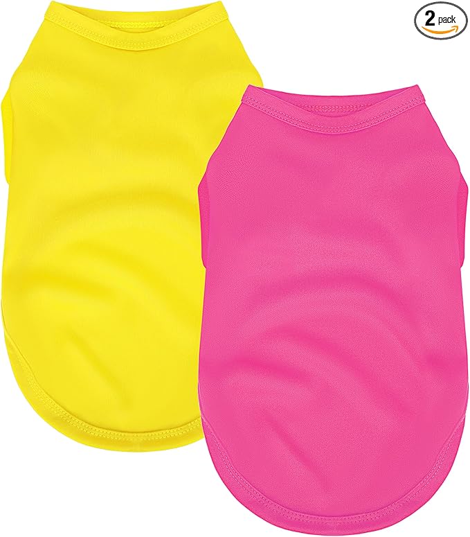 2 Pack Solid Color Dog Shirts by Unknown