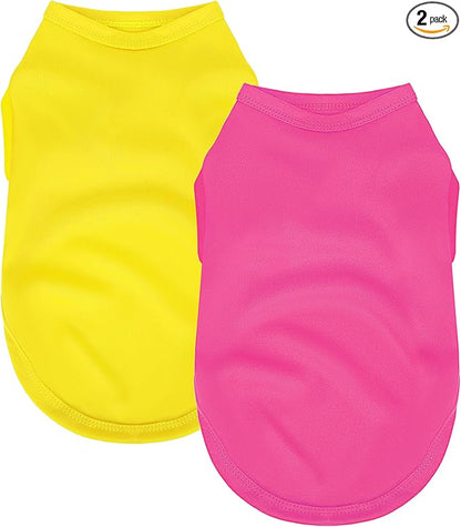 2 Pack Solid Color Dog Shirts by Unknown