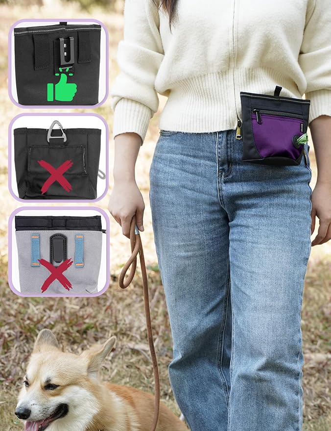 Gobeigo Dog Treat Pouch and Training Clicker, Upgrade Two Magnetic Closure to - Image 4