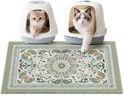 Unicorn Catcher Cat Litter Mat 33" x 22" Non-Slip Litter Box Mat Washable by UnicornCatcher