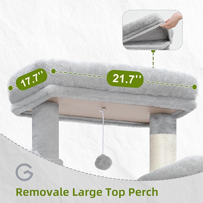 Gitelsnour Cat Tree for Large Cats, 78.7" Tall Cat Tower for Indoor Cats - Image 3