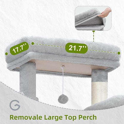 Gitelsnour Cat Tree for Large Cats, 78.7" Tall Cat Tower for Indoor Cats - Image 3
