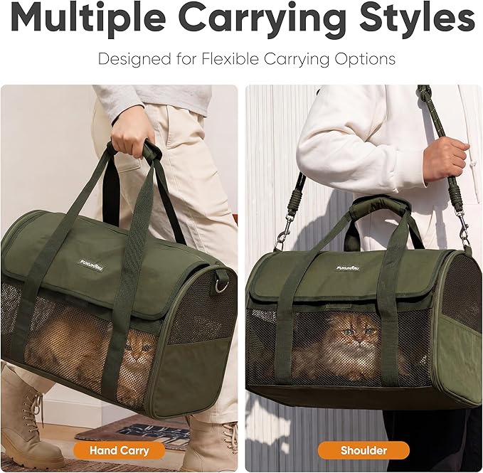 FUKUMARU Cat Carrier, Light & Airy Pet Carrier, 2-in-1 Shoulder Strap Leash - Image 6