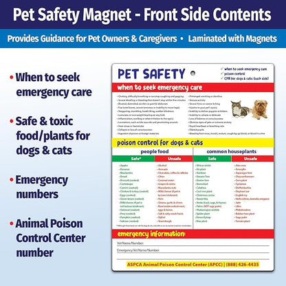 Safety Magnets by ZOCO – Pet Safety Fridge Magnet – Cat & Dog CPR – Safe & - Image 2