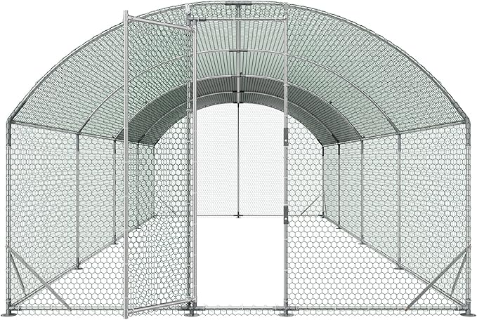 VEVOR Large Metal Chicken Coop, Walk-in Chicken Run House - Image 9