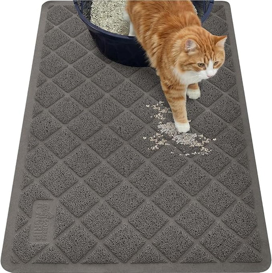 GORILLA GRIP Cat Litter Box Mat, Cushioned Coil Mesh Litter Trapping Mats by Unknown