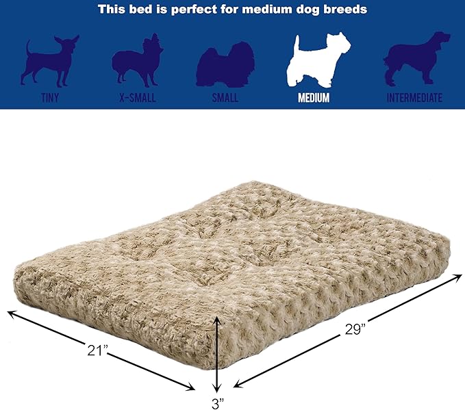 MidWest Homes for Pets Medium QuietTime Deluxe Mocha Ombré Swirl Plush Pet Bed - Image 5