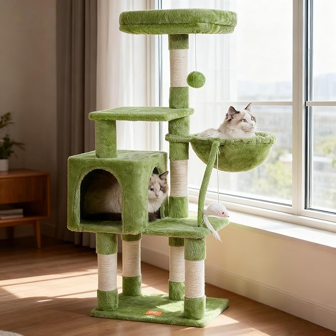 Heybly Cat Tree with Toy, Cat Tower condo by HEYBLY