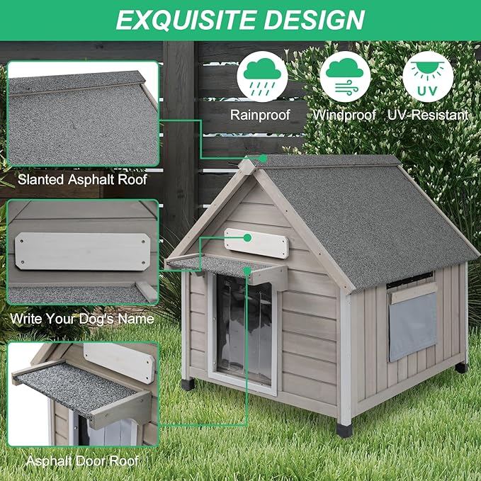 PetsCosset 26" L Outdoor Dog House - Image 3