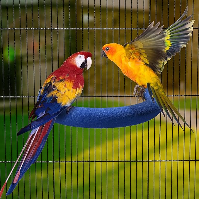 FrgKbTm U Shape Parrot Perch Stand Toy Bird Platform Sand Paw Grinding Clean - Image 2