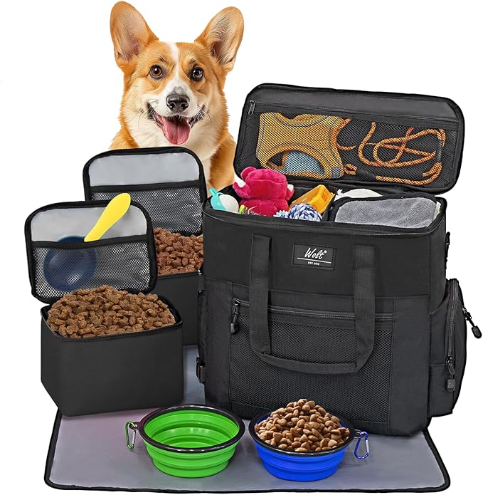 WOLT Dog Travel Bag Dog Bag for Traveling and Supplies by WOLT