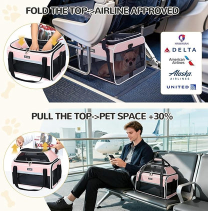 Lekereise Top-Expandable Pet Carrier 17x11x9.5 Inch Alaska Hawaiian Airline - Image 5