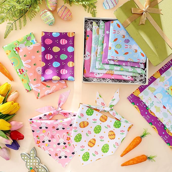 Preboun 50 Pcs Easter Dog Bandanas Bulk Bunny Dog Bandanas - Image 5