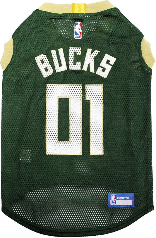 Pets First NBA MILWAUKEE BUCKS DOG Jersey, Small by PETSFIRST