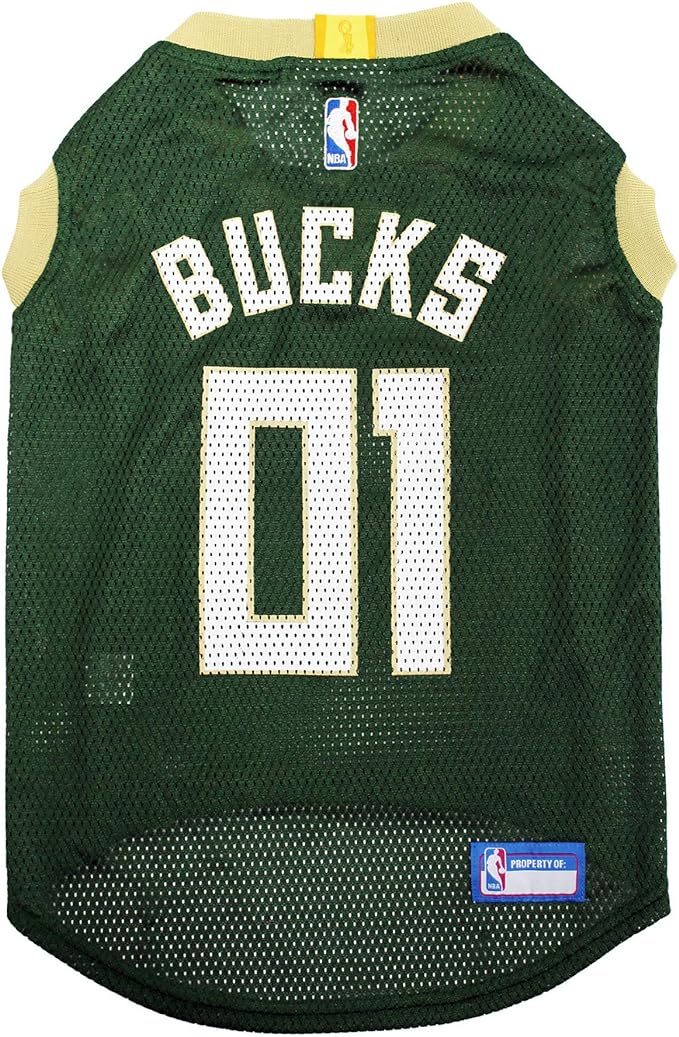 Pets First NBA MILWAUKEE BUCKS DOG Jersey, Large by PETSFIRST