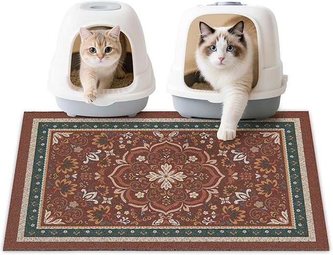 Unicorn Catcher Cat Litter Mat 33" x 22" Non-Slip Litter Box Mat Washable by UnicornCatcher