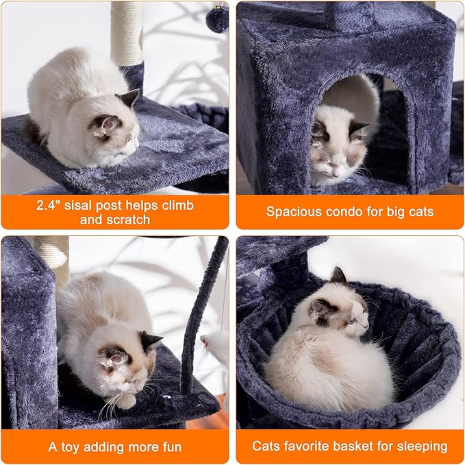 Heybly Cat Tree with Toy, Cat Tower condo - Image 4