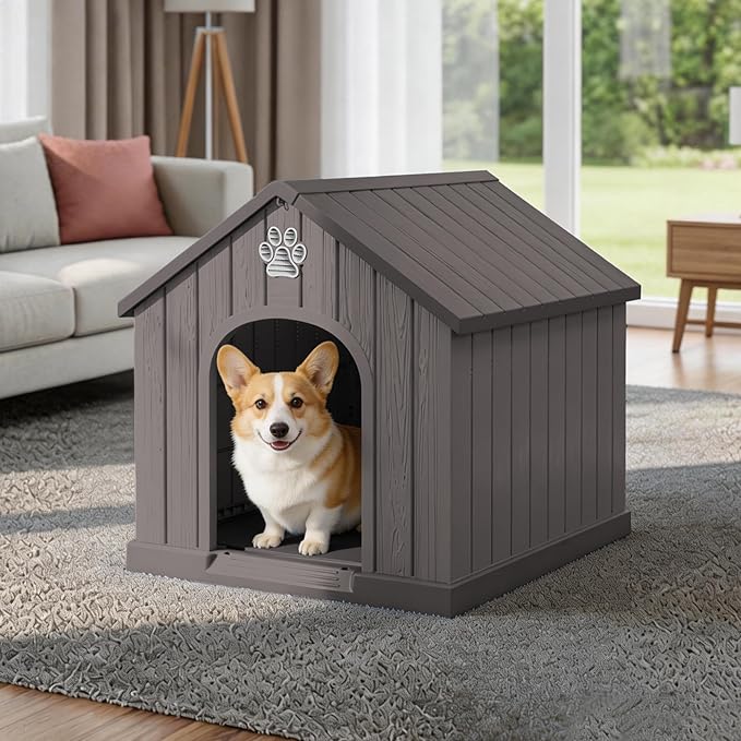 VIXZEN Dog House Indoor Outdoor, Resin Dog House, Sturdy Durable - Image 2