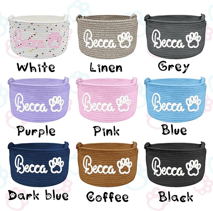 Personalized Dog Cat Toy Storage Basket Bin - Image 5