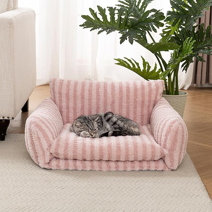 Hollypet Cat Bed Fluffy Plush Multifunctional Double-Layer Machine Washable - Image 4