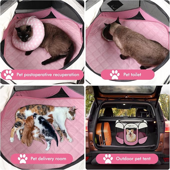 Siedihit Dog Cat Playpen, Puppy Pet Playpen Indoor - Image 3