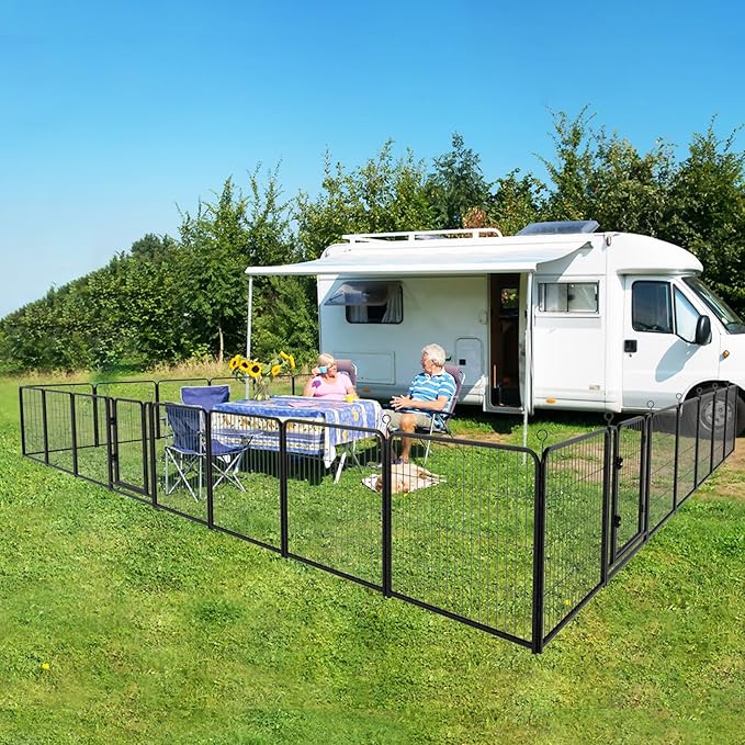 Kfvigoho Dog Playpen Outdoor Extra Wide 24 Panels Heavy Duty Dog Fence 32" - Image 2