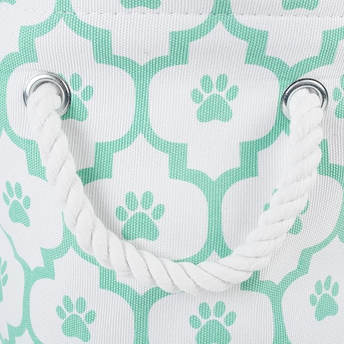 Bone Dry Pet Storage Collection Lattice Paw Print, Small Round - Image 3