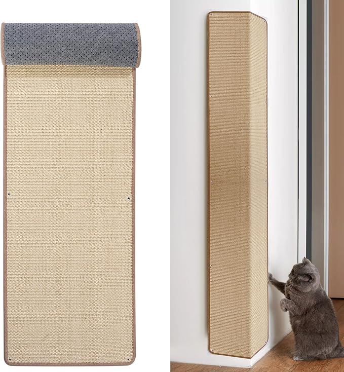 Natural Sisal Cat Wall Climbing Carpet, Wall Scratcher Carpet Mat Pad, Cat - Image 3
