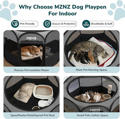 Dog Playpen, Portable Puppy Pet Crate Indoors - Image 4