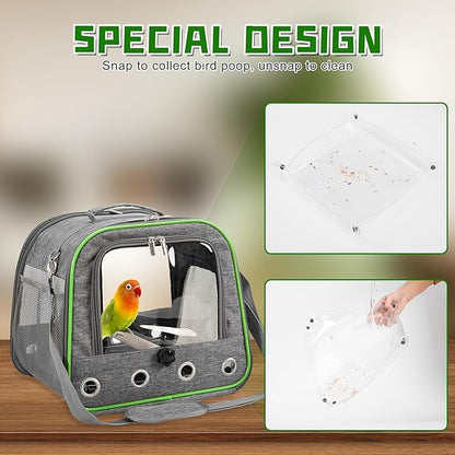 Upgraded Small Bird Carrier, Lightweight and Portable Travel Bird Cage - Image 3