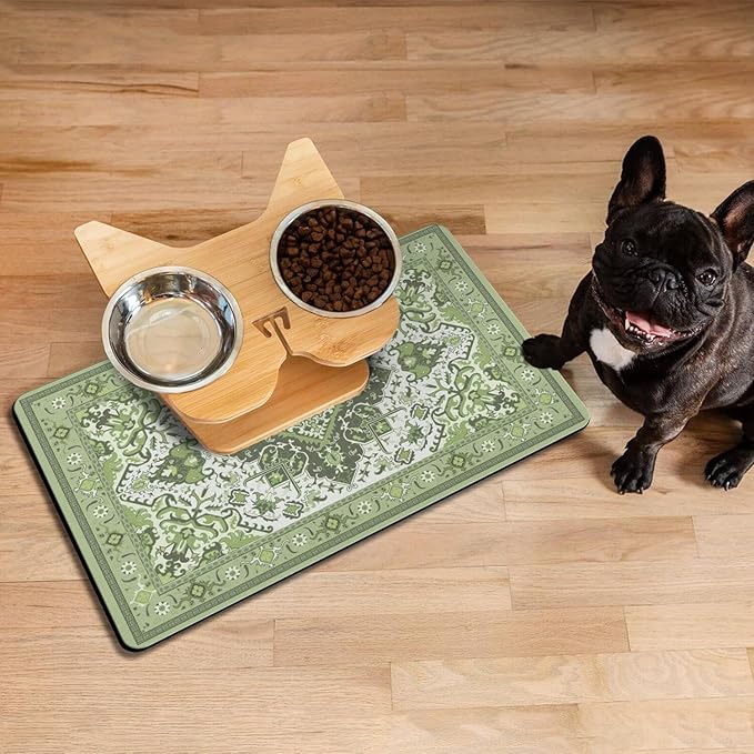 Pet Feeding Mat for Floors Waterproof Dog Mat for Food and Water Absorbent - Image 7