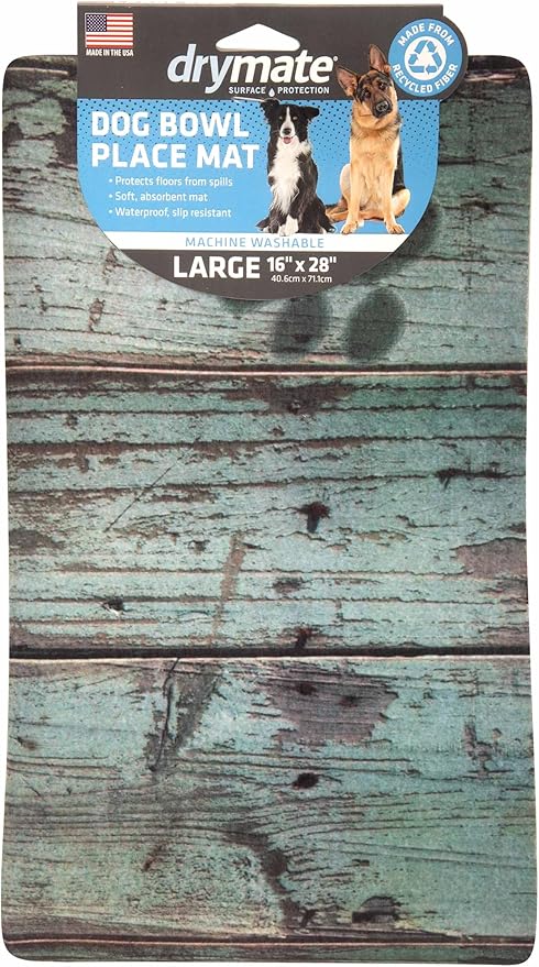 Drymate Pet Bowl Placemat, Dog & Cat Food Feeding Mat by Drymate