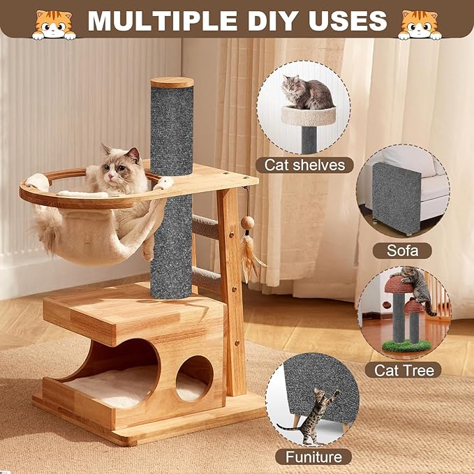 Cat Scratch Furniture Protector, 78.7"x15.8" Trimmable Anti-Scratch Mat - Image 5